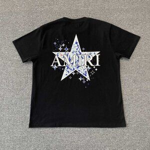 Amiri Black Star Embroidered T Shirt
